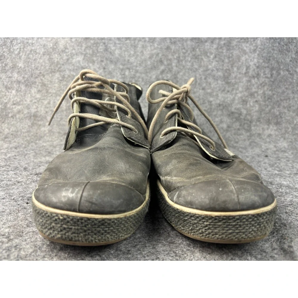 Palladium Chukka Boots Mens 13 Black Leather Lace Up Mid Top 02840056